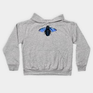 violet carpenter bee Kids Hoodie